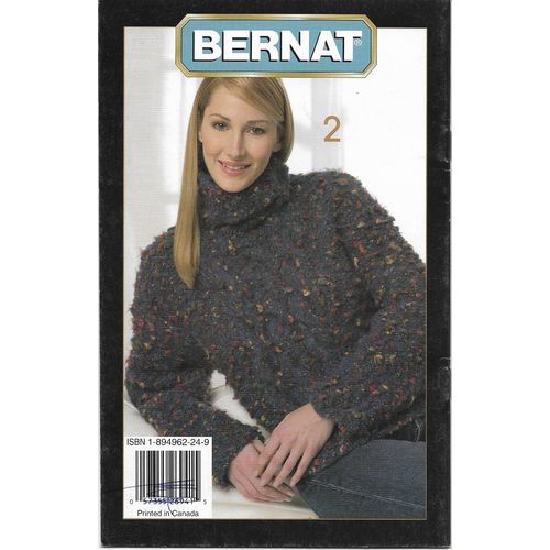 Bernat Knit Hits 542004 Galaxy Yarn Knitting Booklet 2 Patterns Coat Pullover