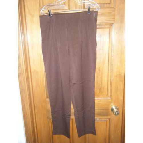 Dress Barn Woman Brown Hollywood Style Stretch Dress Pants - Size XL