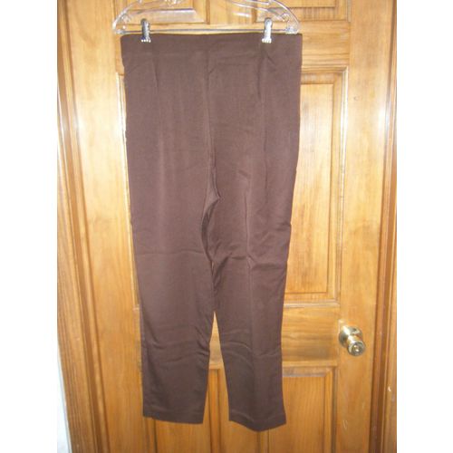 Dress Barn Woman Brown Hollywood Style Stretch Dress Pants - Size XL