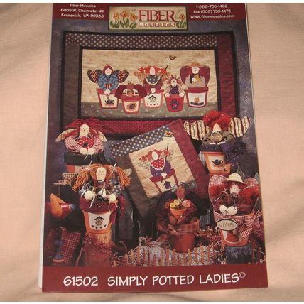 Quilts Dolls Patterns Potted Ladies Angels Flower Pots Sewing