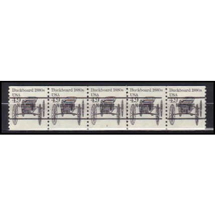 2124a 4.9c Buckboard Very Fine MNH Dry Gum PNC 2/5 Gap 1R X0573