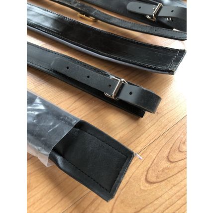 Mixed Variety Lot Black Leather Accordion Straps 9 Pieces LOT B !