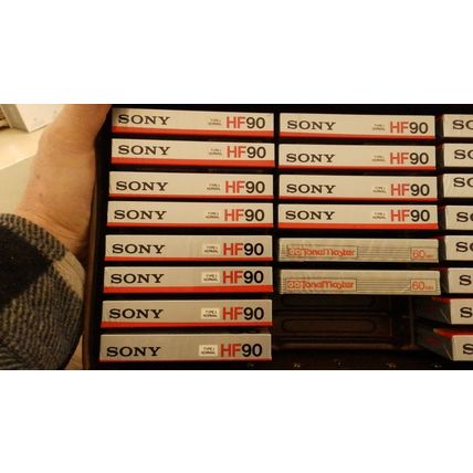 Sony Cassette Recording tapes type 1 HF-90 HF-60 with case brand new tapes