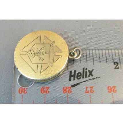 RARE VICTORIAN KofC KNIGHTS Of COLUMBUS FRATERNAL GOLD LOCKET FOB PENDANT