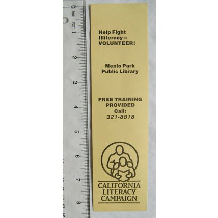 Vintage bookmark - California Literacy Campaign