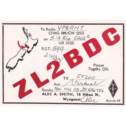 Wanganui QXL Radio Vintage 1950s New Zealand Postcard