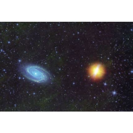 Messiers M81 M82 Cosmic Galaxy Dance Space Astronomy Postcard