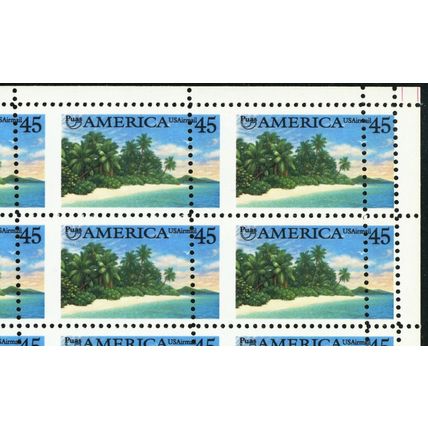 C127, MNH 45¢ Diagonal Misperf Shift Sheet of 50 Shows Gutter - Stuart Katz