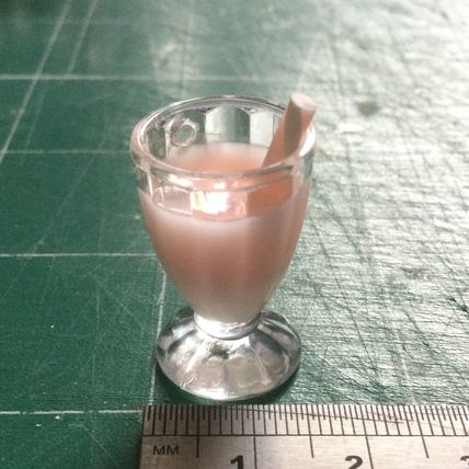 Strawberry Milkshake Dolls House Miniature