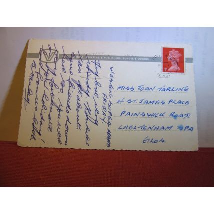 THE LAKE, CHEDDAR, SOMERSET used vintage postcard 1969 pm #
