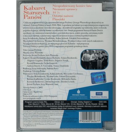 Kabaret Starszych Panow (DVD 2 disc) Przybora, Wasowski POLSKI POLISH