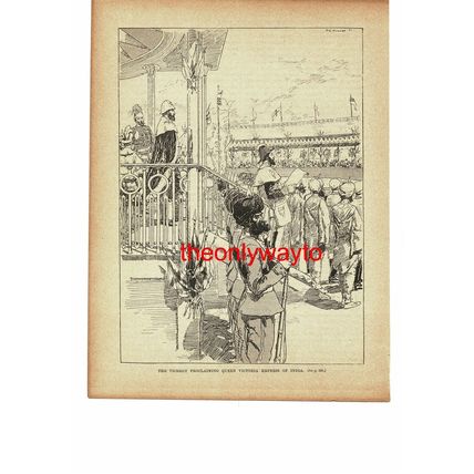 Queen Victoria Proclaimed As Empress Of India, 1877, Book Illustration (Print)