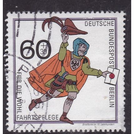 Berlin 1989 15th Century Letter Messenger 60 +30pf Fine Used SG B831 VGC