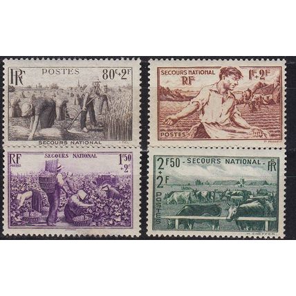 FRANKREICH FRANCE [1940] MiNr 0496-99 ( */mh )