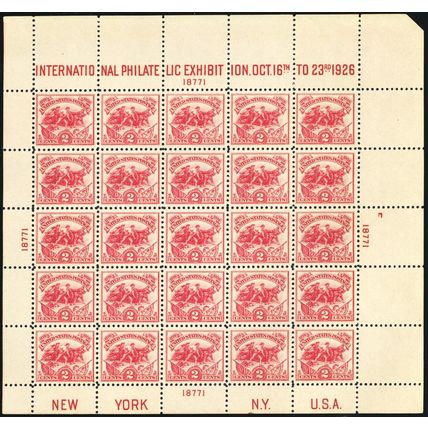 630, Mint XF NH 2¢ - White Plains Souvenir Sheet - Stuart Katz