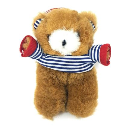 Brown Bear Rav Rushden Ravensden 6" with Striped top Animal Soft Toy Plush