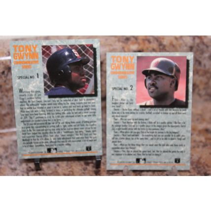 1992 fleer ultra baseball tony gwynn commemmorative series hof card#1 and 2