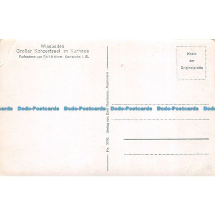 R137825 Wiesbaden. Groser Konzertsaal im Kurhaus. Rolf Kellner. No. 3296. Emil H