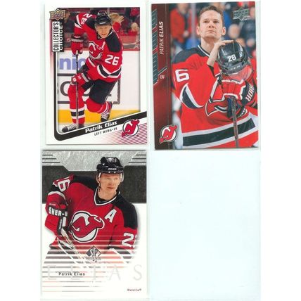 Patrik Elias 14x card lot incl Foil, Sticker