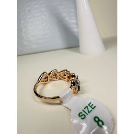 NWT Bomb Party Sz8 BP Ring Fashion Jewelry RBP Purple Clusters Rose Gold Pl
