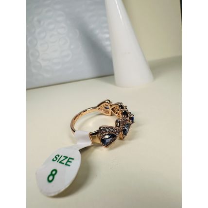 NWT Bomb Party Sz8 BP Ring Fashion Jewelry RBP Purple Clusters Rose Gold Pl