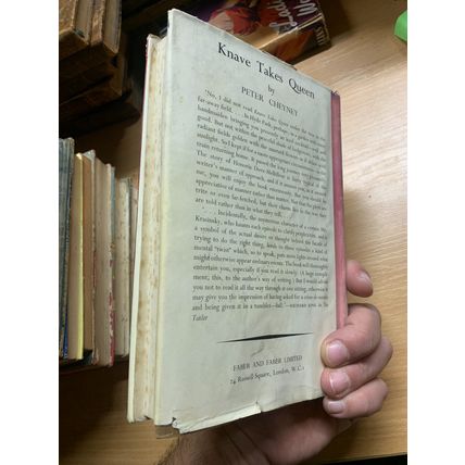 1950 PETER CHEYNEY "KNAVE TAKES QUEEN" FICTION HARDBACK BOOK (P3)