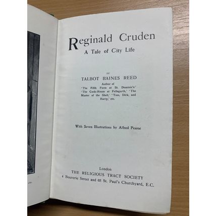 ANTIQUE TALBOT BAINES REED "REGINALD CRUDEN" ILLUSTRATED FICTION BOOK (P5)