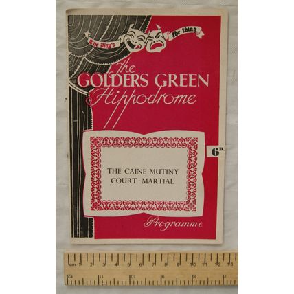 1950s programme Golders Green Hippodrome, The Caine Mutiny Court-Martial