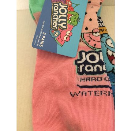 NEW Ad Icons Jolly Ranchers 2 Pairs Low cut Socks - Size 10-13