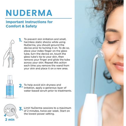 Nuderma Handheld Skin Therapy Wand Machine W/Neon – Anti-Aging - Skin Tightening