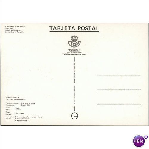 Spain FDI Postcard 1982 - Canary Islands
