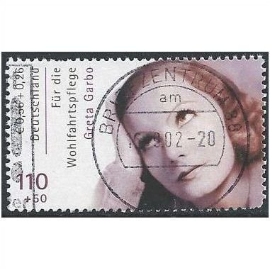 SG 3078: 110 pf. + 50 pf. multicoloured Film Industry: Greta Garbo.