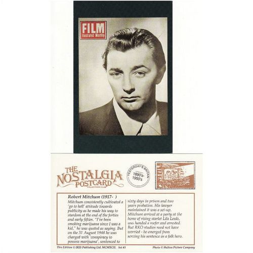 Postcard USA Film Actor Robert Mitchum 1930's - Nostalgia