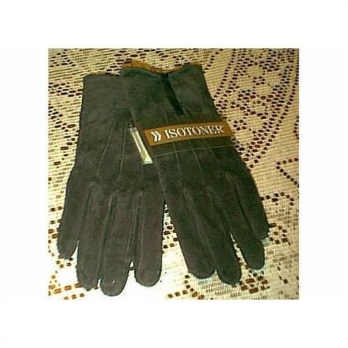 NEW WOMENS ISOTONER BROWN GENUINE LEATHER VELOUR XL GLOVES GORGEOUS