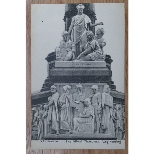 Postcard: London, Albert Memorial, Engineering: c1914-18