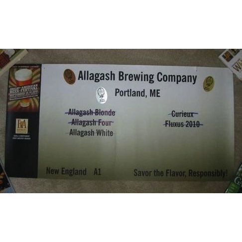 Allagash Brewing Co. Maine 2010 GABF Brewery Sign Great American Beer Festival