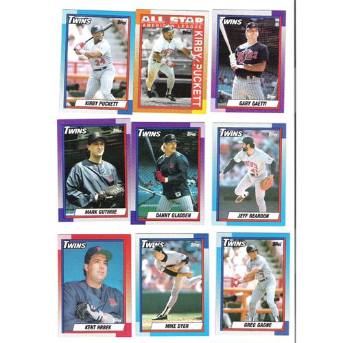 1990 Topps Minnesota Twins team set w/traded 38 cards- 2 Puckett, Hrbek