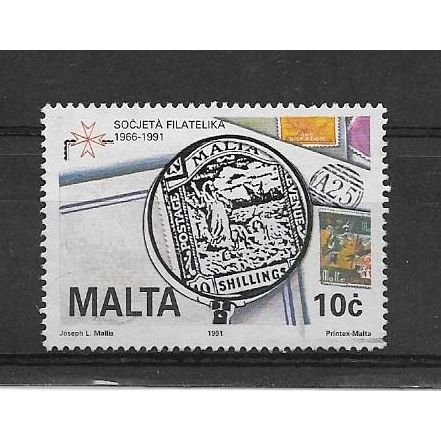 Malta.25th Anniversary of Philatelic Society of Malta stamp.Fine Used.Apr17a