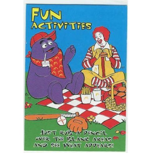 1998 McDonalds Fun Activities Booklet