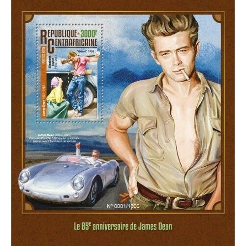 CENTRAL AFRICA 2016 SHEET MNH JAMES DEAN CINEMA ACTORS 2A