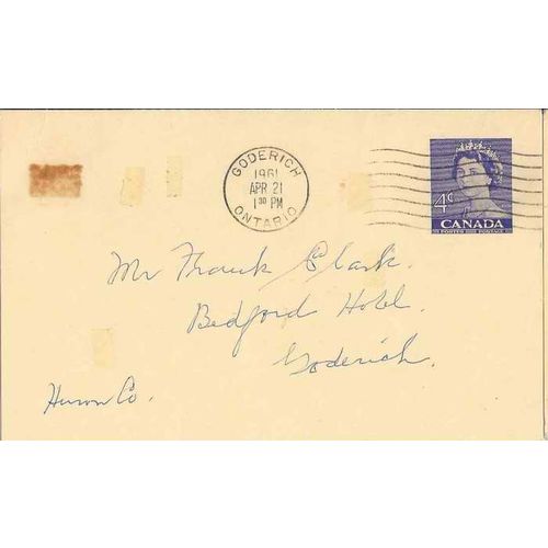 Canada #P93 Postal Card USED Karsh 1964