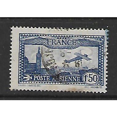 FRANCE 1930 SG 484 AIR 1F.50 BLUE FINE USED#