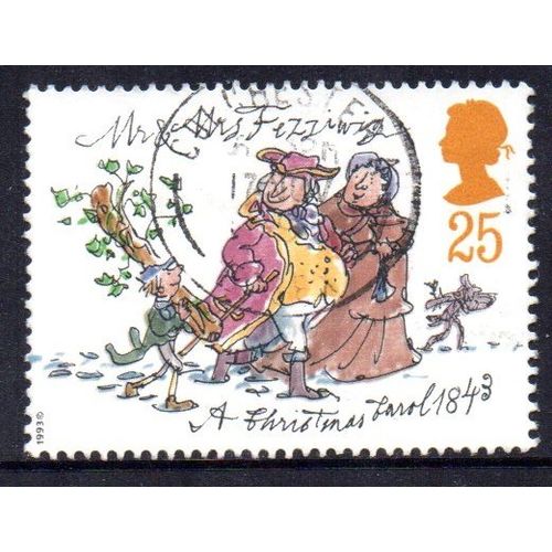 GB 1993 Christmas - A Christmas Carol 25p Used