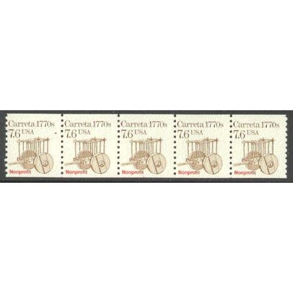2255 7.6c Carreta Fine MNH Dry Gum PNC 1/5 P0407