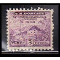 752 3c Washington's Hdqs Fine MNH O4748