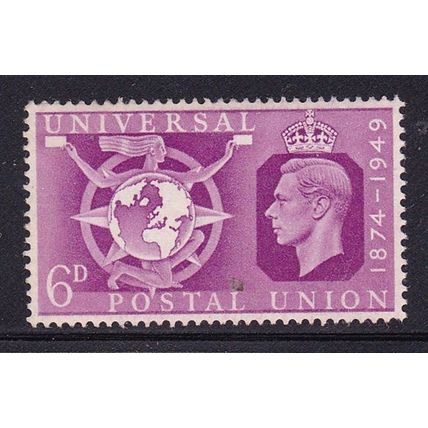 GB 1949 GEORGE VI 75th UPU 6d MINT SG501
