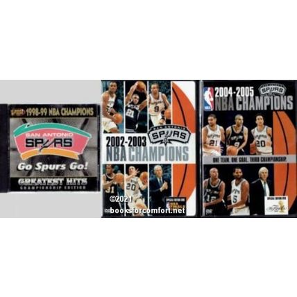 San Antonio Spurs NBA Champions 98-99, 02-03 and 04-05, 3 DVDs