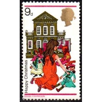 1968 Christmas, 9d Value, Girl With Doll's House. UnMounted Mint/Never Hinged