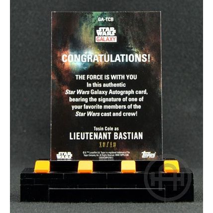Topps Star Wars Galaxy 2018 – Autograph – Purple – Tosin Cole 10/10