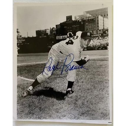 Ralph Branca Signed Autographed Vintage Glossy 8x10 Photo New York Yankees